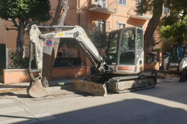 lavori in viale della vittoria - immagine dal posto