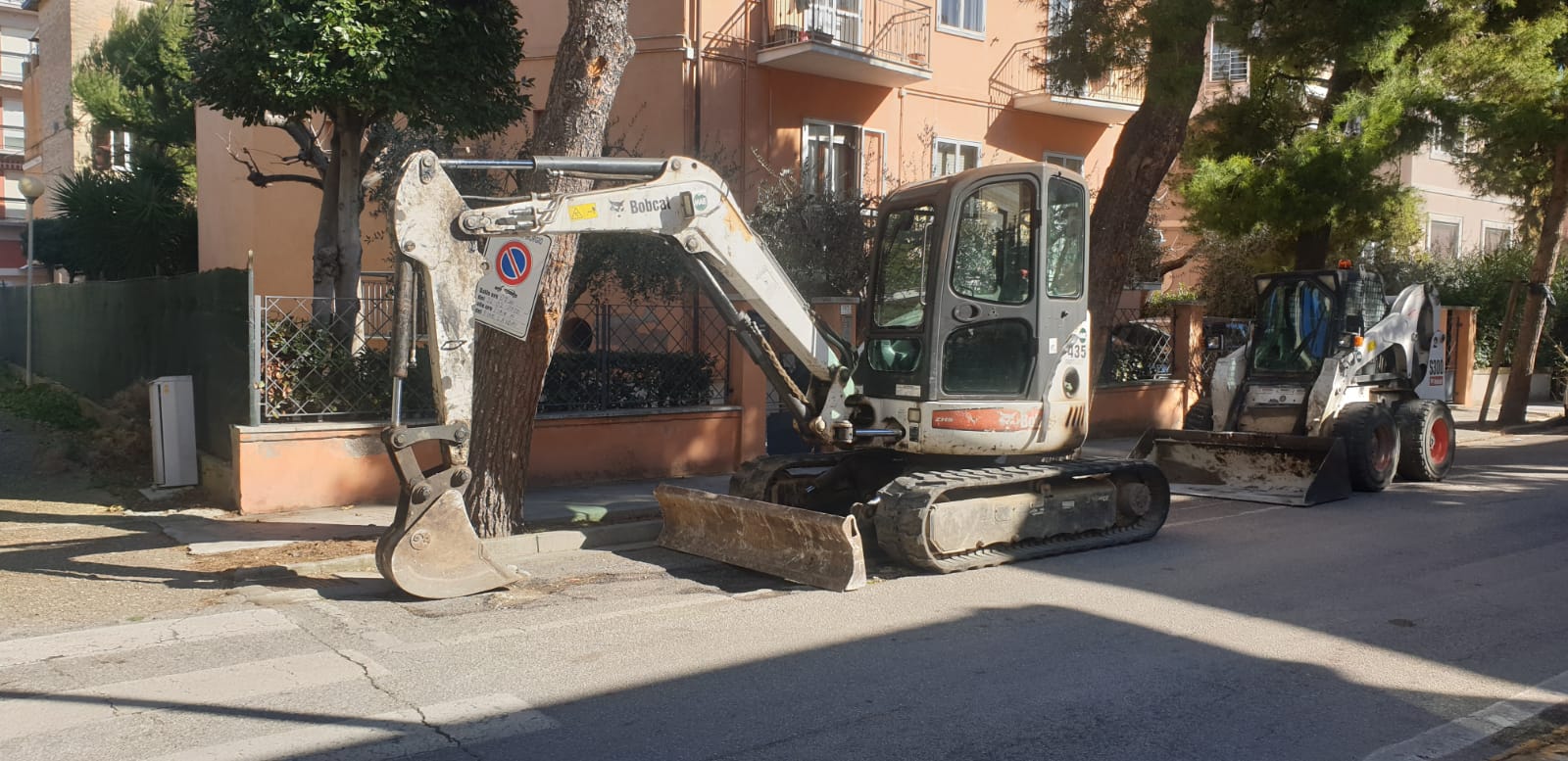 lavori in viale della vittoria - immagine dal posto