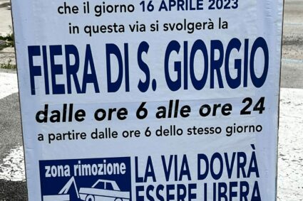 San Giorgio 2023. Annullata causa maltempo la fiera in programma per la giornata di oggi